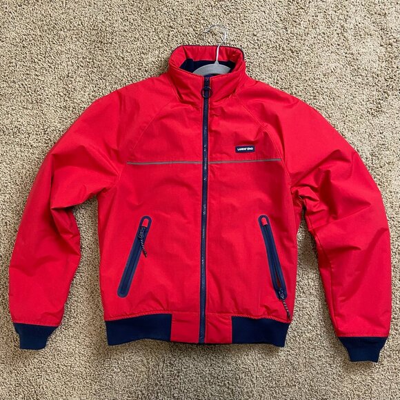 Land's End Squall bomber jacket - waterproof, insulated, cherry red - Picture 1 of 7